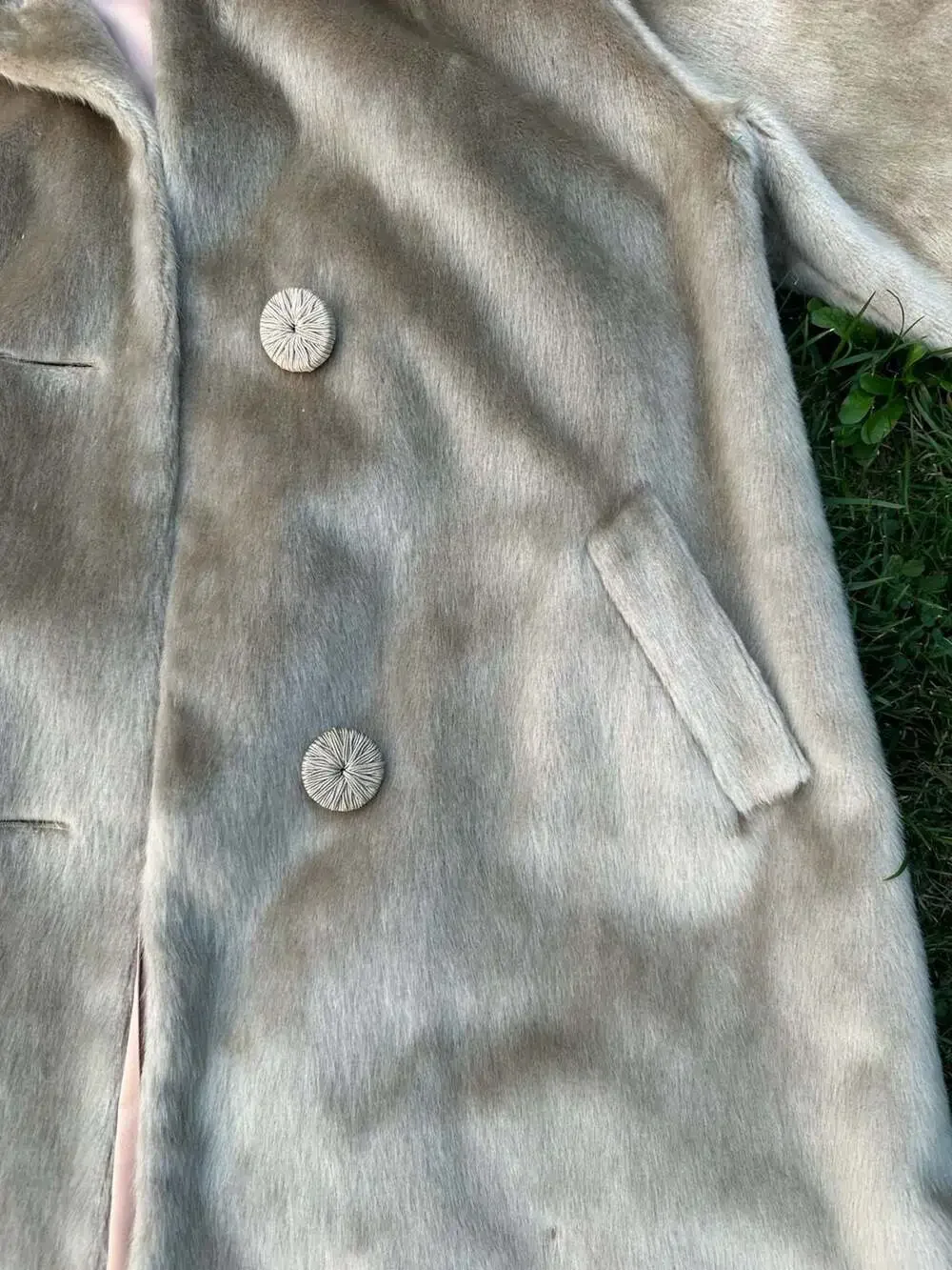 Vintage Brazotta Faux Fur Coat with Real Mink Collar Styled by Fairmoor